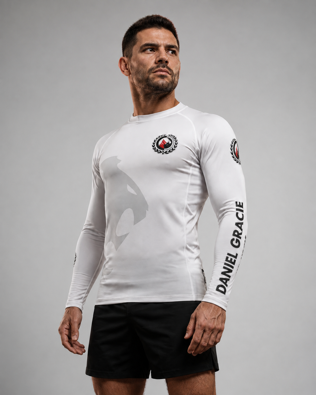 White Daniel Gracie Ranked Rashguard by Jungju