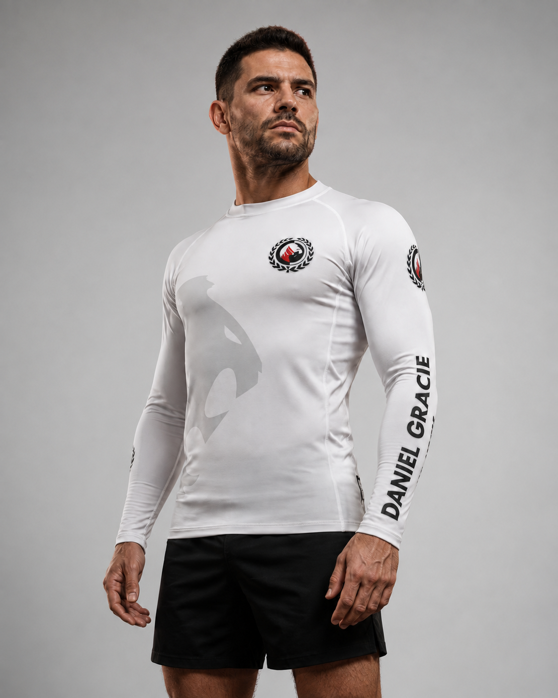 White Daniel Gracie Ranked Rashguard by Jungju