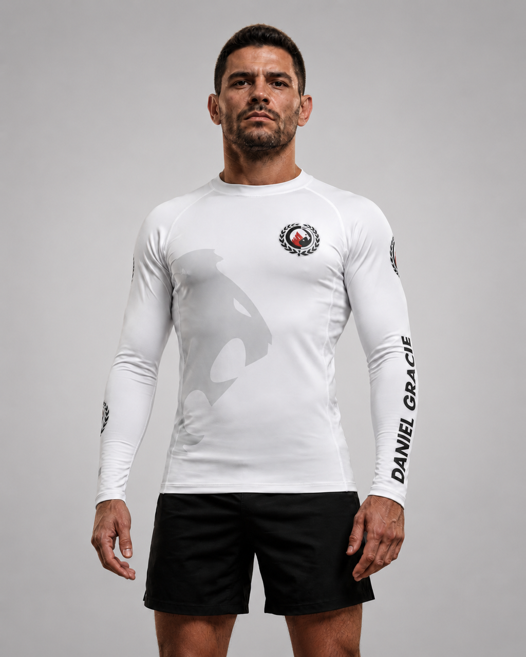 White Daniel Gracie Ranked Rashguard by Jungju