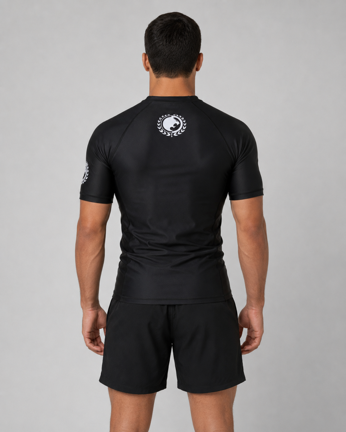 Black Daniel Gracie Short Sleeve Rashguard by Jungju