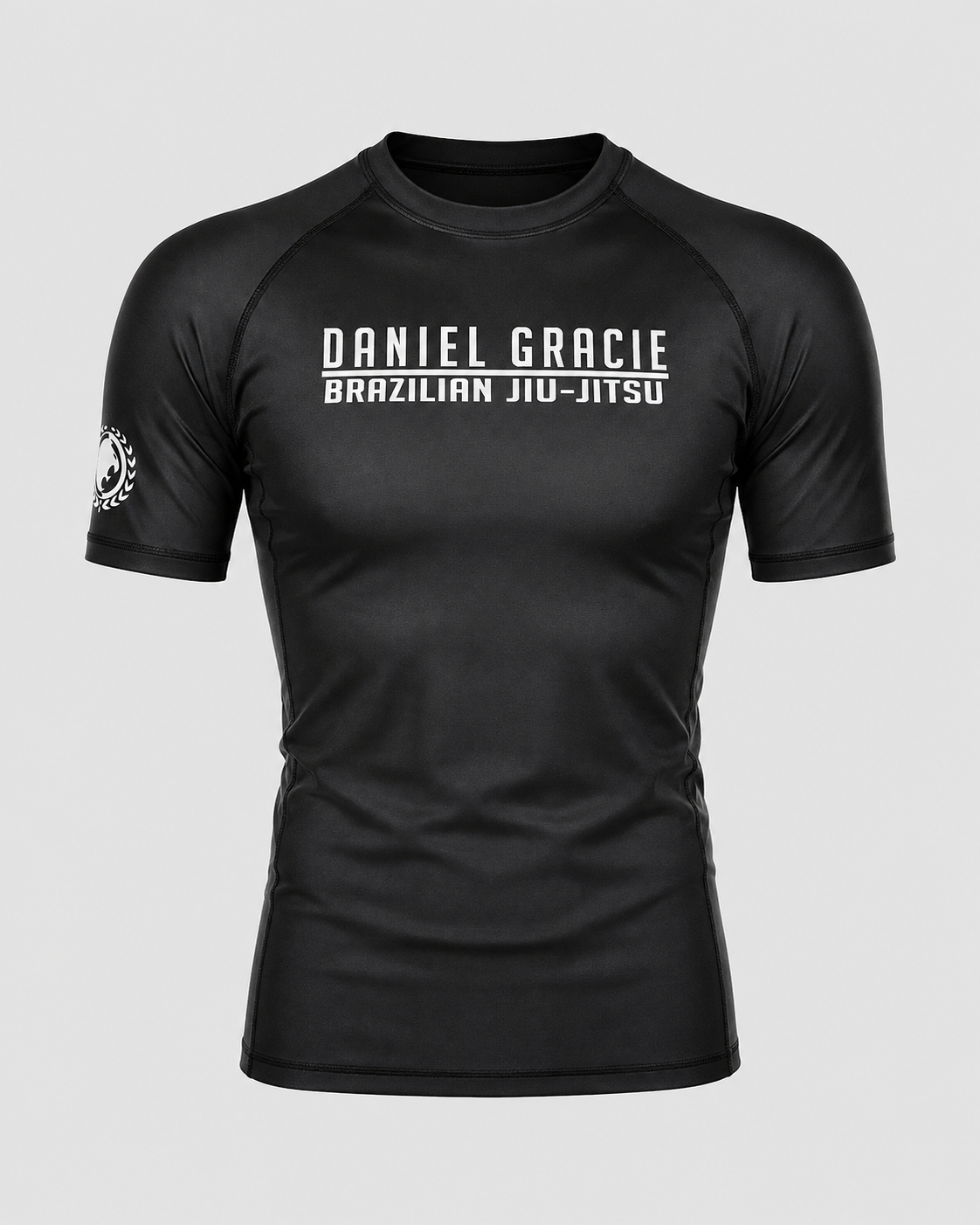 Black Daniel Gracie Short Sleeve Rashguard by Jungju