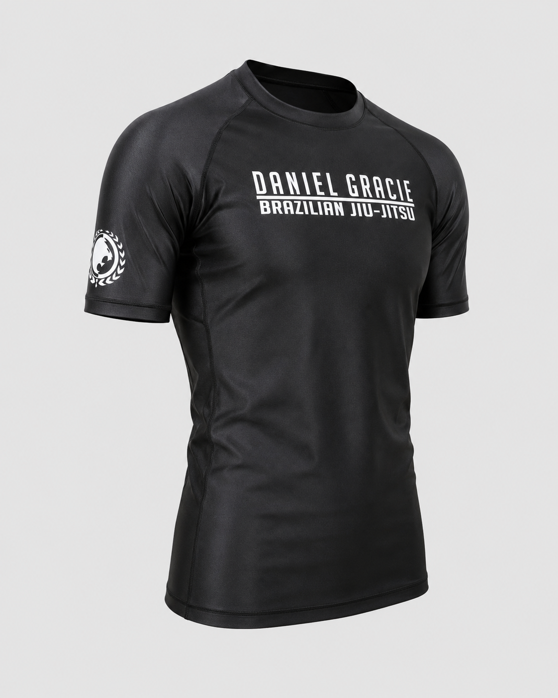 Black Daniel Gracie Short Sleeve Rashguard by Jungju