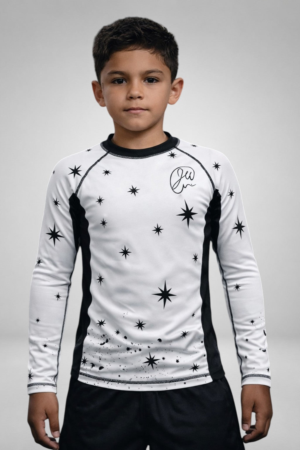 Team Wells Rashguard Youth Ghost White