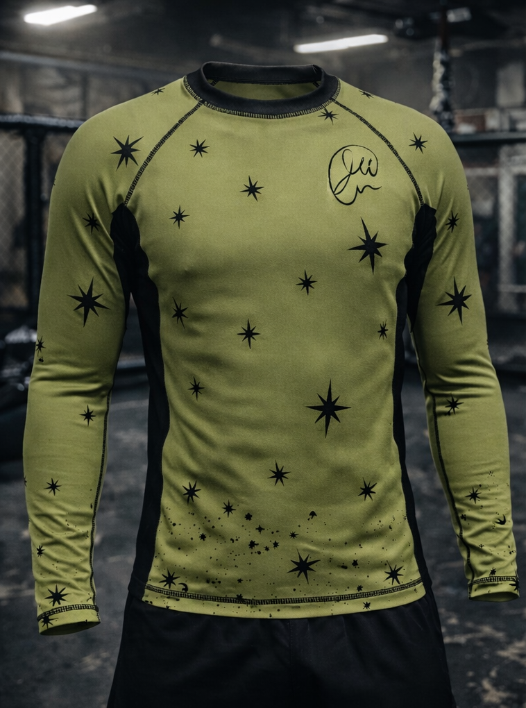 Team Wells Rashguard Youth Army Green