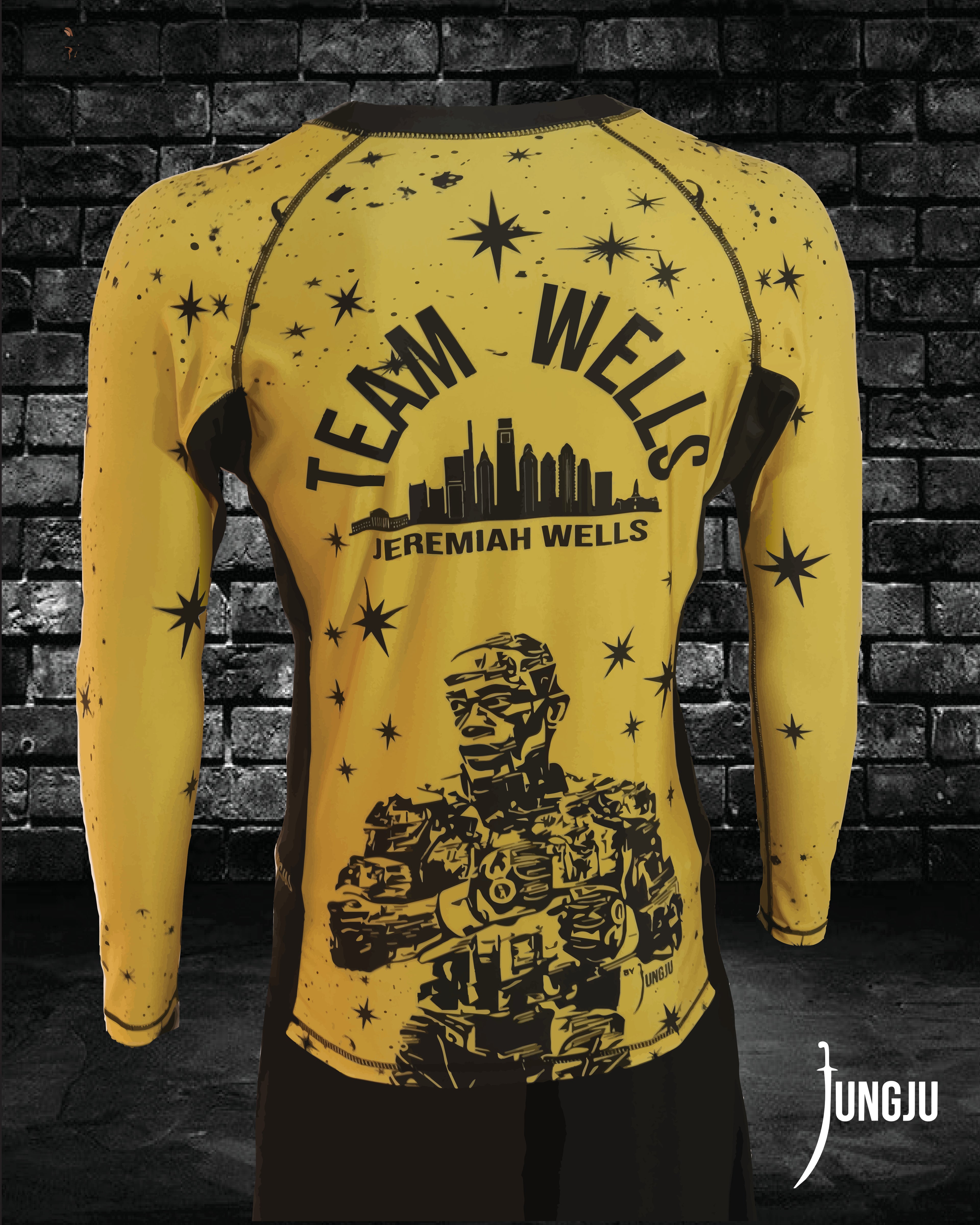 Team Wells Rashguard Winner's Gold