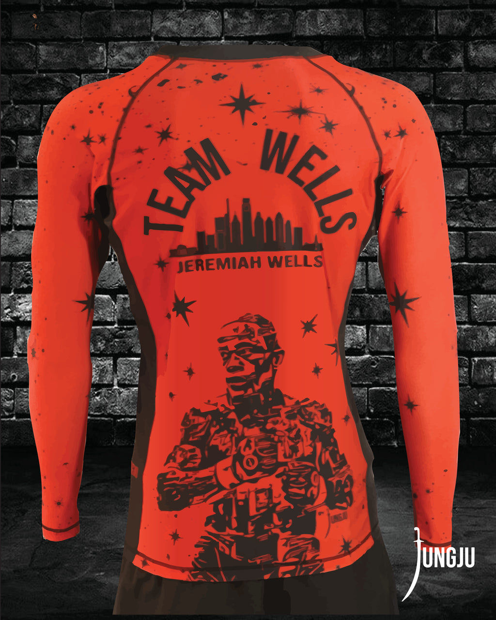 Team Wells Rashguard Sanguine Red