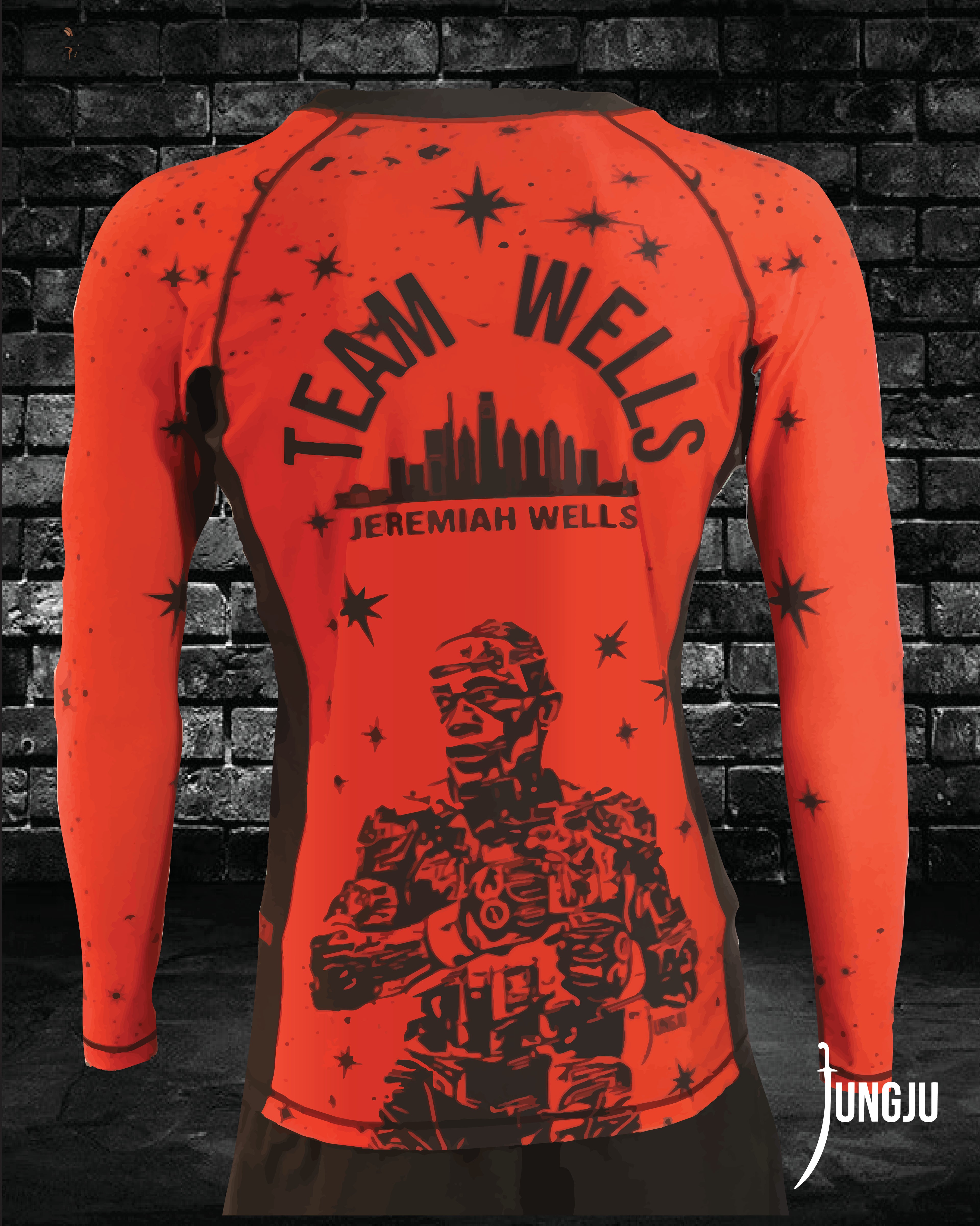 Team Wells Rashguard Sanguine Red