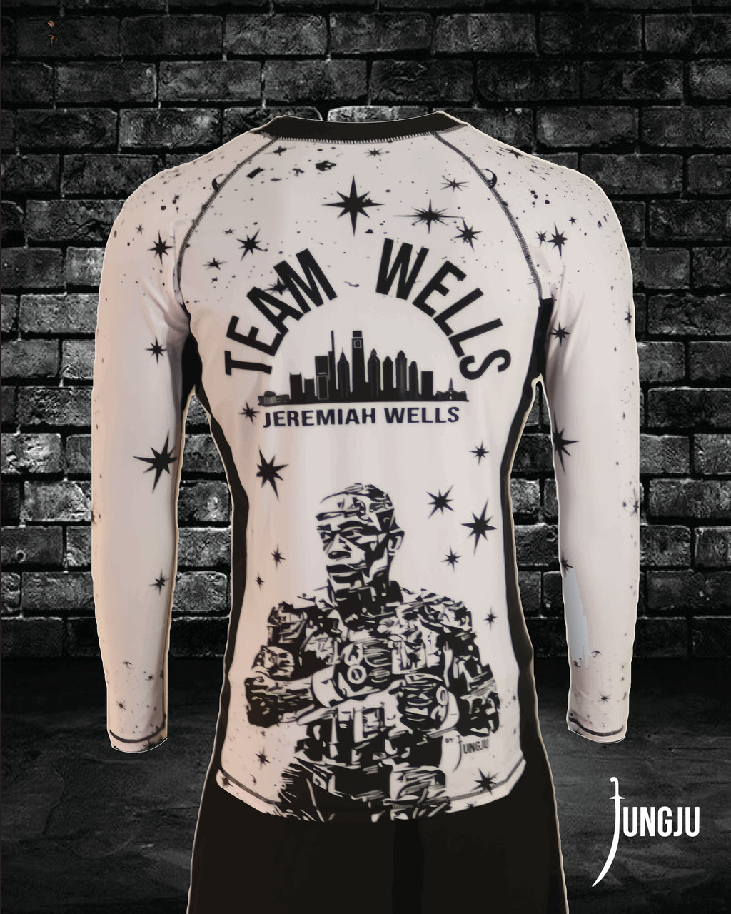 Team Wells Rashguard Ghost White