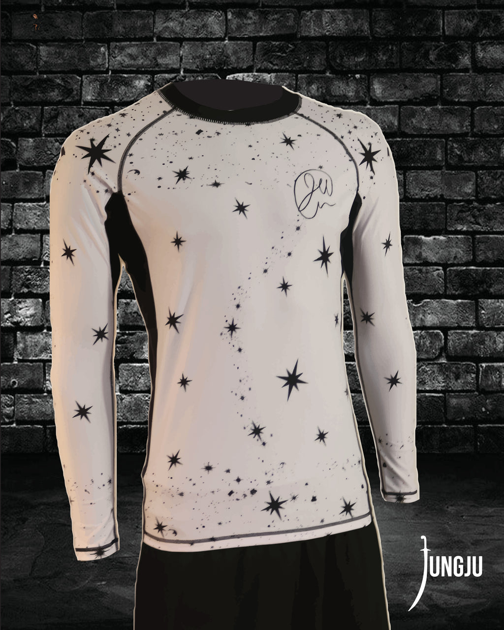 Team Wells Rashguard Ghost White