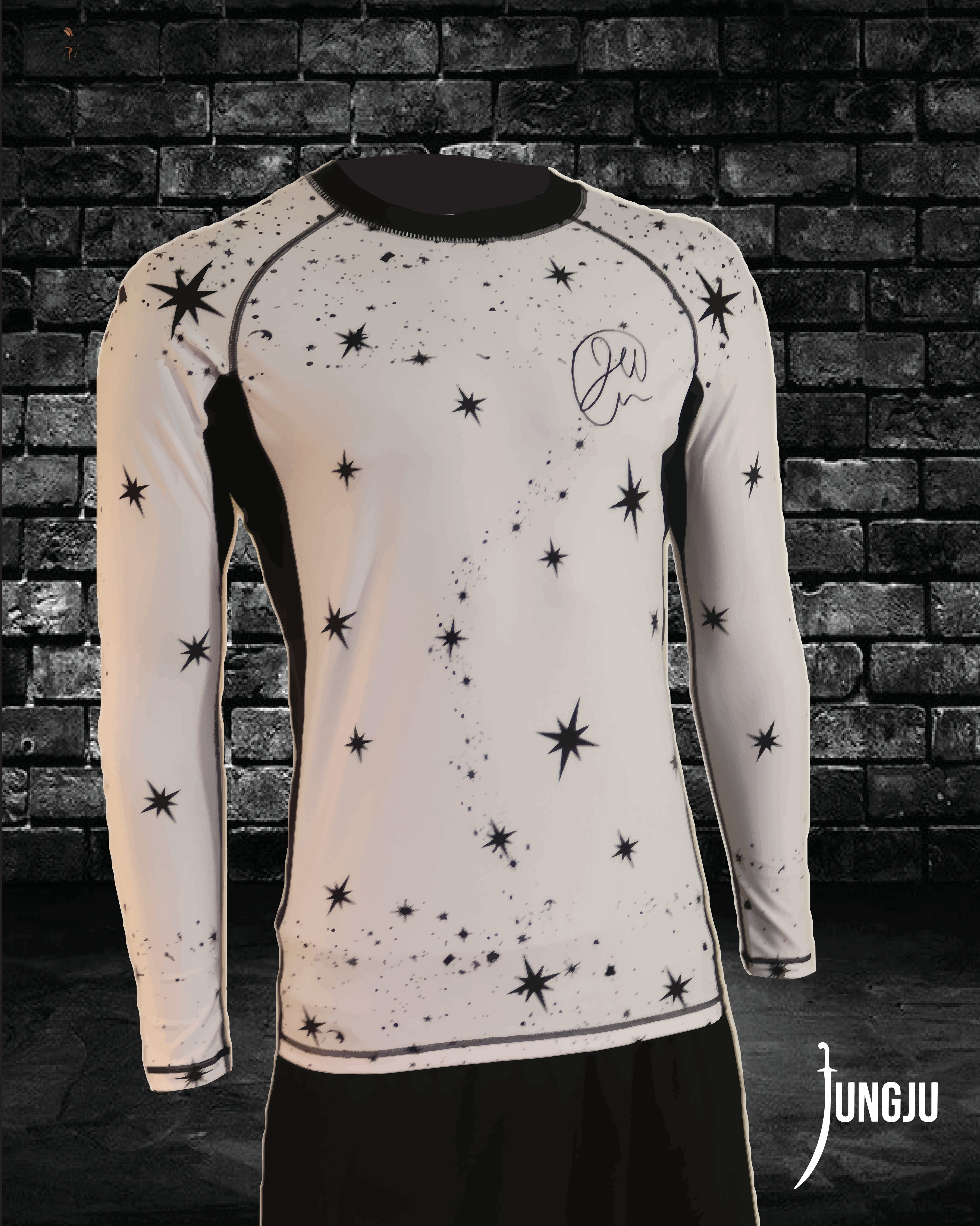 Team Wells Rashguard Ghost White