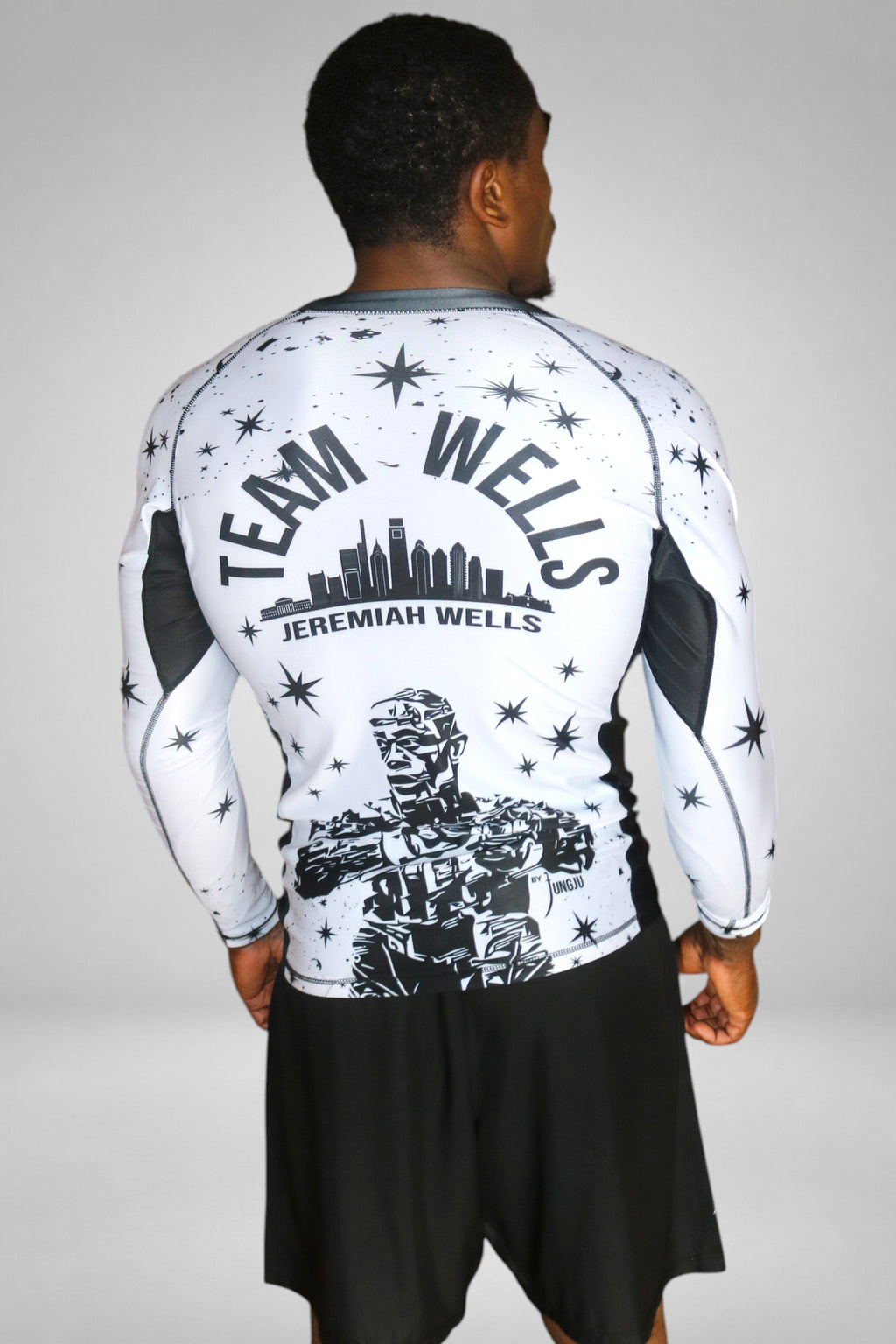 Team Wells Rashguard Ghost White