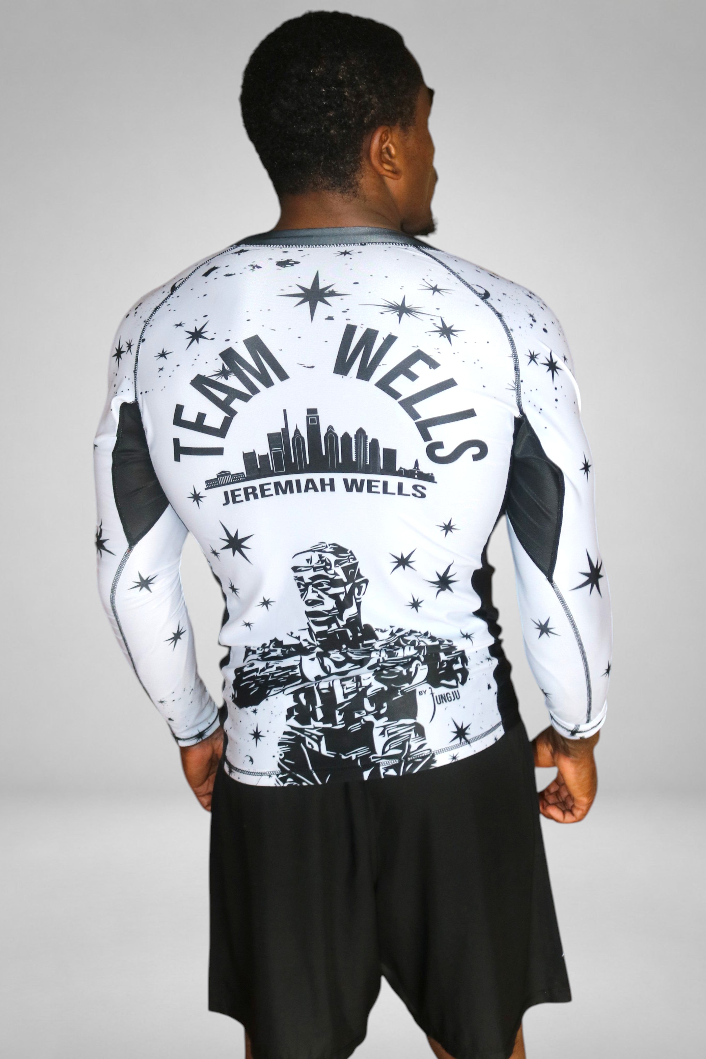 Team Wells Rashguard Ghost White