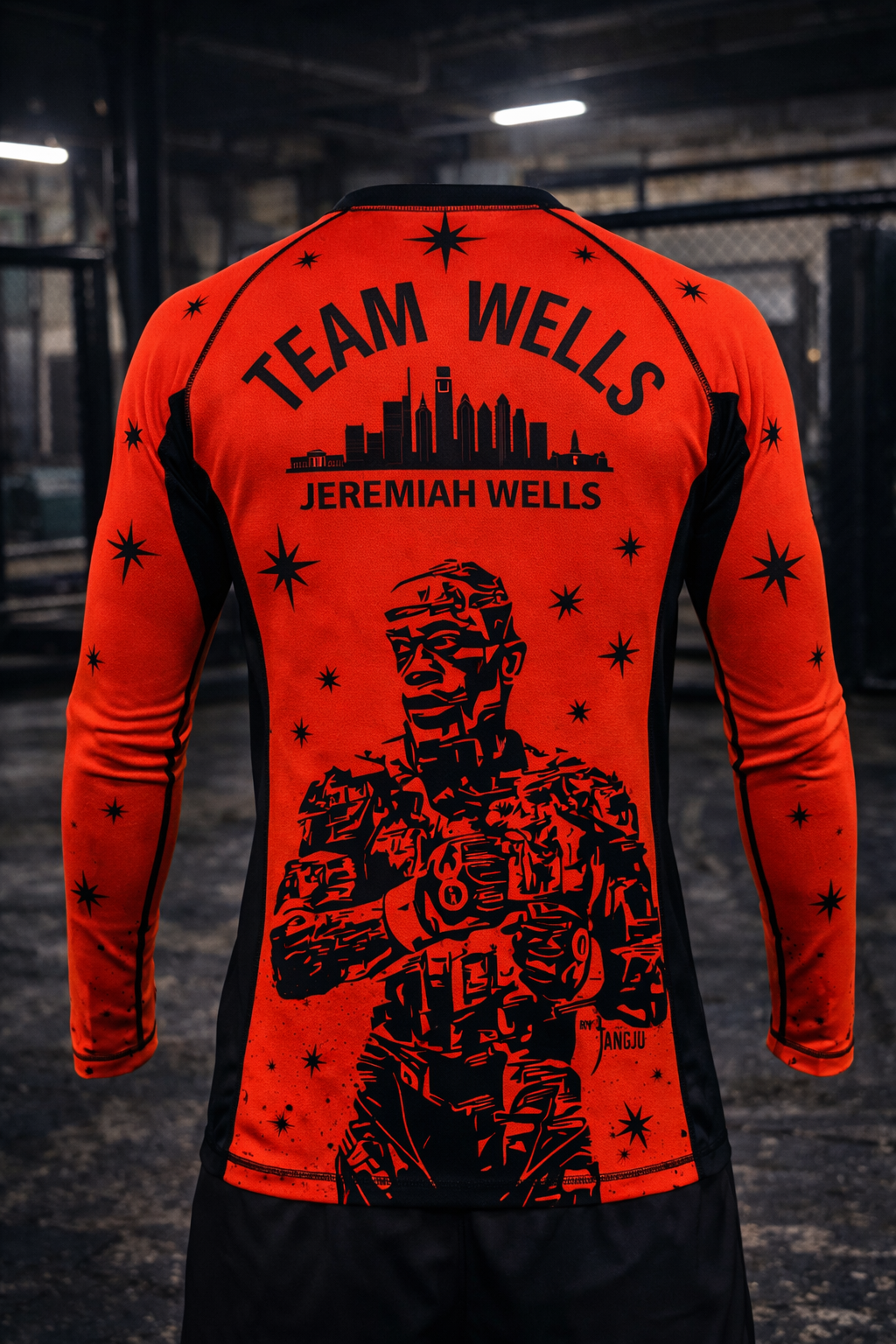 Team Wells Rashguard Youth Sanguine Red